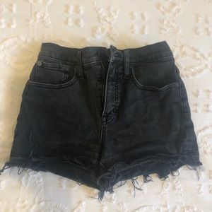 Black Denim Madewell Shorts